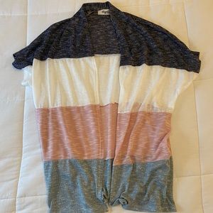 Open Short Sleeve Cardigan